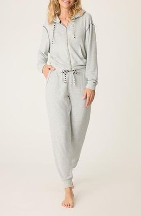 PJ Salvage Cozy & Chic Hoodie Pajamas in Heather Grey at Nordstrom Rack, Size Large
