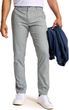 Tommy Bahama On Par Driver Island Plaid IslandZone Flat Front Pants in Metallic Silver at Nordstrom, Size 40 X 32