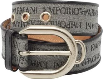Armani Pre-owned Fabric belts - Heren - Vintage Accessoires - Grijs - ONE Size - Leer - Vintage