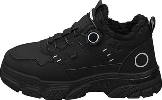 Generic Comfort Shoes Plus Velvet Work Shoes Trendy Thick Sole Casual Sports Shoe with All Warm Cotton Lining, Durable Slip-On Footwear for Running, Outdoor C