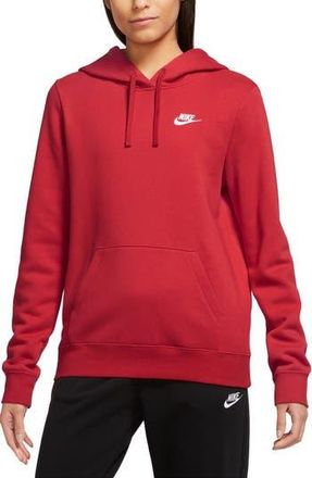 Nike Sportswear Club Fleece Hoodie in Unvred/white at Nordstrom Rack, Size X-Small