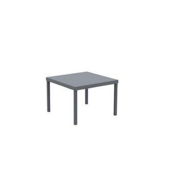 MondoViro Mesa de centro de jard&iacute;n cuadrada de metal gris 40x40 cm 38,5h