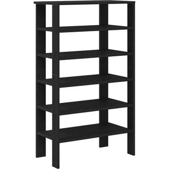 vidaXL Shoe Rack Black 61x32x105 cm Engineered Wood Vidaxl