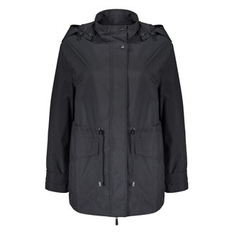 Moorer Parkas, female, Blue, Size: XL Waterproof Hooded Jacket with Drawstring Waist