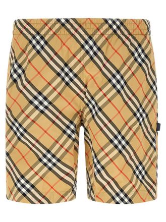 Burberry Beige Check Swim Shorts