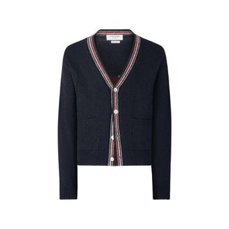 Thom Browne Hector Intarsia-knit Donegal Cardigan