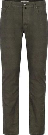 Jacob Cohen Bard Slim-fit Jeans - Heren - Slim Fit Broeken - Groen - W30 - Leer - Broeken