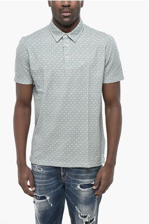 Altea Cotton Piqu&eacute; Polo SMITH with Micro Geometric Print size Xl