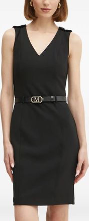 Marciano Midi-jurk met V-hals en knoop - Zwart