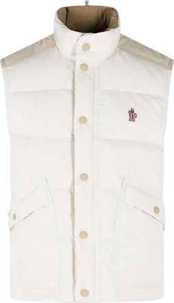 Moncler Scais White Polyester Feather Padded Vest