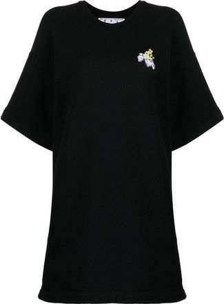 Off-white floral arrows T-shirt dress - women - Cotton - S - Black