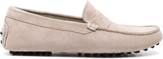 Scarosso Michael suede loafers - men - Rubber/Calf Leather/Calf Suede - 43 - Neutrals