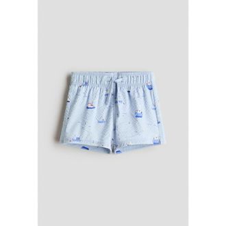 H&M Printed Swim Shorts in Light Blue/boats at Nordstrom, Size 9-12M