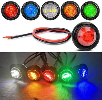 OEM Juego De 10 Luces De Navegaci&oacute;n Led Impermeables De 12 V - Rojo/&aacute;mbar/azul/verde/blanco, Clase Energ&eacute;tica E
