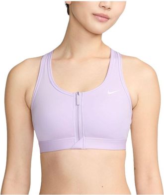 Nike (WMNS) Nike Swoosh Front Zip Medium Support Padded Sports Bra Violet Mist FN2732-511