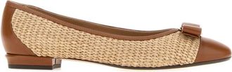 Ferragamo Brown Slip-on Ballet Flats