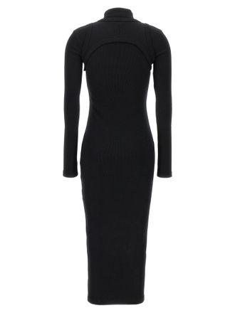 Off-white Cut-Out Ribbed Cotton Bodysuit - Black