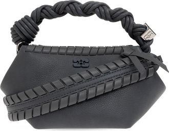 Ganni Bou Mini Tress&eacute; - Dames - Handtassen - Grijs - ONE Size - Leer - Tassen