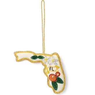 Matr Boomie Florida State Orange Blossom Beaded Fabric Ornament - Embroidered at Nordstrom