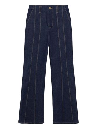 SIMKHAI Ansel topstitching-detail jeans - women - Cotton - 27 - Blue