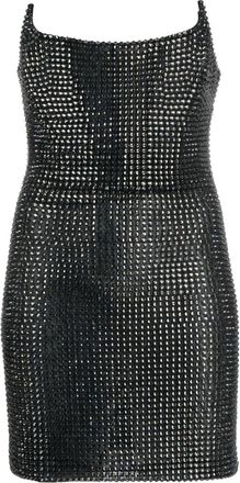 Giuseppe Di Morabito off-shoulder stud-embellished minidress - women - Polyamide/Elastane - 44 - Black