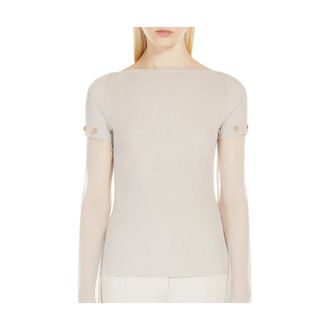Sportmax Dames, Truien, Beige, Maat: S Viscose