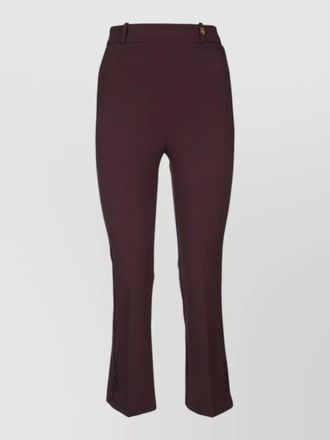 Elisabetta Franchi cropped trousers straight leg belt loops button
