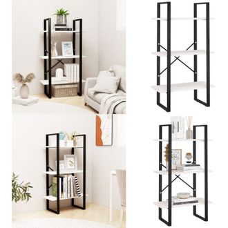 vidaXL Scaffale Bianco 60x30x105 cm in Legno Massello di Pino - Scaffale per cucina - Scaffale per soggiorno
