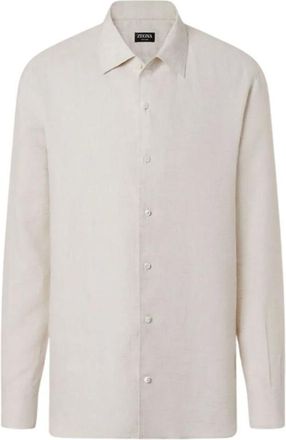 Ermenegildo Zegna Lange Mouwen Overhemd - Heren - Casual Overhemden - Grijs - L - Overhemden