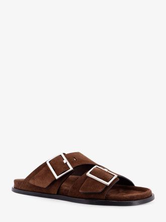 Alohas Womens Alba Suede Sandals Brown