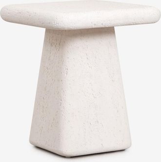 Sklum Mesa Auxiliar Para Jard&iacute;n Cuadrada 45x45 Cm En Cemento Maelis Sklum