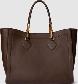 Gucci Bamboo Tote Large Bag, Brown, Leather