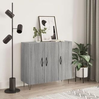 vidaXL Credenza Grigio Sonoma 90x34x80 cm in Legno Multistrato - Vidaxl