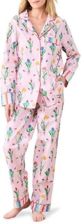 Printfresh Long Sleeve Organic Cotton Pajamas Set in Blush at Nordstrom, Size X-Large