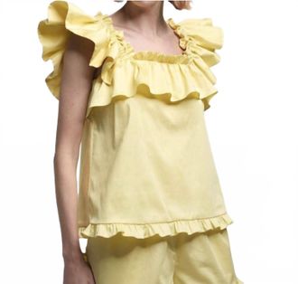 Kika Vargas Gabriela Top In Light Yellow