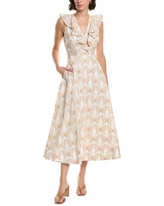 Milly Poplin Foliage Dress