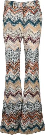 Missoni Dames, Broeken, Veelkleurig, Maat: S Leer