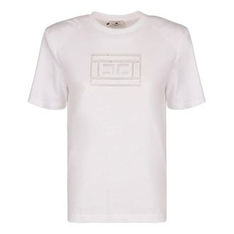 Elisabetta Franchi Mujer, Camisetas, Blanco, Talla: L