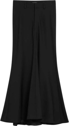 Balenciaga Zwarte A-lijn rok - Dames - Midirokken - Zwart - XS - Rokken