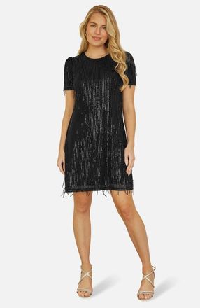 Yumi Dripping Sequin Tunic Dress in Black at Nordstrom, Size 20