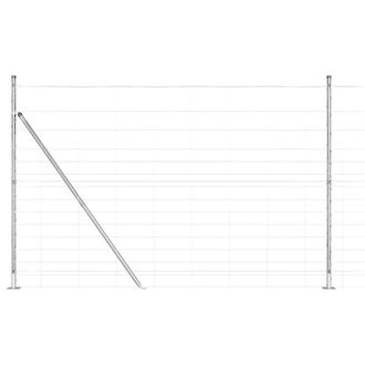 Berkfield Home Field Fence 1.6x50 m Galvanised Steel in Silver