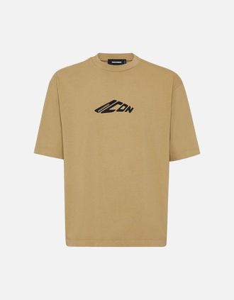 Dsquared2 Mens Icon Loose Fit T-Shirt Beige - Cream - Size: 36