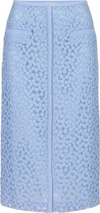 Iceberg Regular fit kokerrok - Dames - Midirokken - Blauw - S - Tule - Rokken
