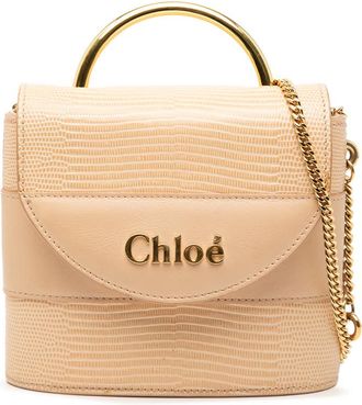 Chlo&eacute; Pre-owned Chloe Lizard Embossed Leather Aby Lock Satchel Ladies 01af>20af>45af>65