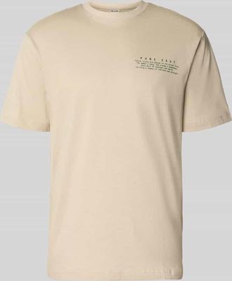 Only & Sons Regular Fit T-Shirt aus reiner Baumwolle Modell FRED in Beige, Gr&ouml;&szlig;e XXL