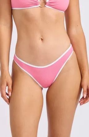Seafolly Hipster Bikini Bottoms in Begonia Pink at Nordstrom, Size 10