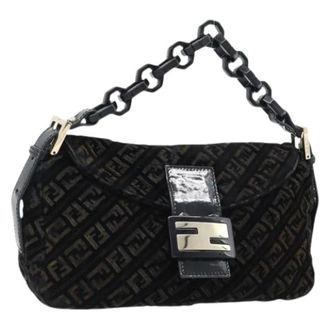Fendi Pre-owned Vintage Zucchino Shoulder Bag - Dames - Pre-owned - Zwart - Maat: ONE Size Leer