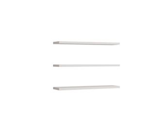 Habitat & Jardin Lote de 3 estantes murales de madera boss - 60 x 1 x 14 cm - blanco
