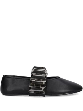 Jeffrey Campbell Ballerinas met ronde neus - Zwart