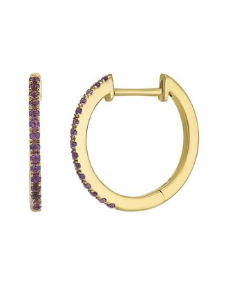 Bony Levy El Mar 18K 0.20 Ct. Tw. 30 Orange Sapphire Hoop Earrings